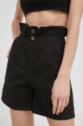 Answear Lab pantaloni scurti femei, culoarea negru, neted, high waist BBYY-SZD02Z_99X