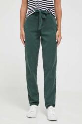 Medicine pantaloni femei, culoarea verde, fason chinos, medium waist ZBYX-SPD030_87X