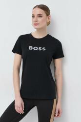 Boss tricou din bumbac x Alica Schmidt culoarea negru PPYX-TSD1H5_99X