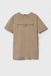 Tommy Hilfiger tricou de bumbac pentru copii culoarea maro 9BYX-TSG046_80X