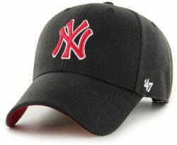 47brand șapcă din amestec de lână MLB New York Yankees culoarea negru, cu imprimeu 99KK-CAM0HA_99X