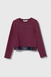 Calvin Klein longsleeve copii culoarea violet 9BYX-BUG03P_49X