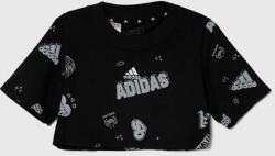 Adidas tricou de bumbac pentru copii JG BLUV Q3 AOPT culoarea negru 9BYX-TSG02S_99X