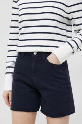 Tommy Hilfiger pantaloni scurti jeans femei, culoarea albastru marin, neted, high waist PPYX-SZD0P6_59X