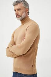 HUGO BOSS pulover de lână bărbați, culoarea bej, light, cu guler 50468262 9BYY-SWM0C8_80X