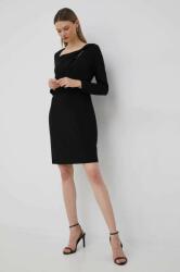 DKNY rochie culoarea negru, mini, drept PPYX-SUD01C_99X