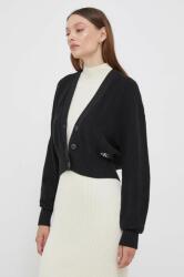 Calvin Klein Jeans cardigan din bumbac culoarea negru, light 9BYX-SWD193_99X