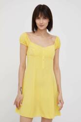 Calvin Klein rochie culoarea galben, mini, evazati PPYY-SUD2E7_10X