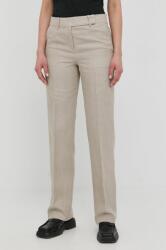 MICHAEL Michael Kors pantaloni din in femei, culoarea bej, lat, high waist PPYY-SPD177_01X