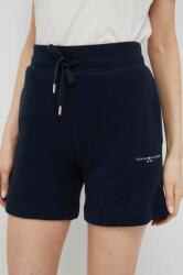 Tommy Hilfiger pantaloni scurți femei, culoarea bleumarin, uni, high waist WW0WW38348 PPYX-SZD0IR_59X