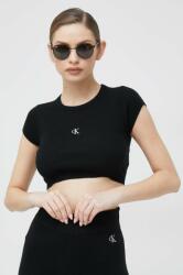 Calvin Klein Jeans top femei, culoarea negru PPYX-TSD12U_99X