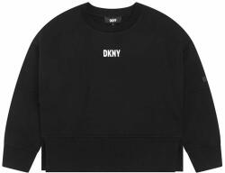 DKNY hanorac de bumbac pentru copii culoarea negru, cu imprimeu 9BYX-BLK02A_99X