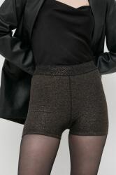 Guess pantaloni scurti femei, culoarea negru, neted, medium waist PPYX-SZD025_99X