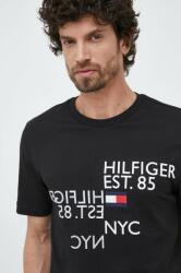 Tommy Hilfiger tricou din bumbac culoarea negru, cu imprimeu PPYX-TSM0ZM_99X