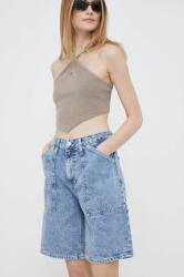Calvin Klein Jeans pantaloni scurti jeans femei, neted, high waist PPYX-SZD0C7_50J