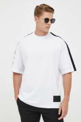 Giorgio Armani tricou din bumbac culoarea alb, cu imprimeu 9BYX-TSM0L8_00X