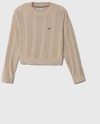 Tommy Hilfiger pulover de bumbac pentru copii culoarea bej, light 9BYX-BLG06D_12X