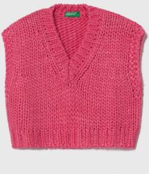 Benetton vesta din amestec de lana culoarea roz 9BYX-SWG05R_30X