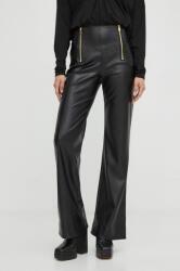 Pinko pantaloni femei, culoarea negru, evazati, high waist 9BYX-SPD0R7_99X