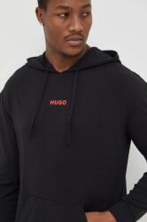 HUGO BOSS bluză lounge culoarea negru, cu glugă, neted 9BYX-BLM170_99X