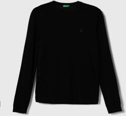 Benetton pulover pentru copii din amestec de lana culoarea negru, light 9BYX-SWB024_99X
