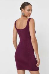 GUESS rochie culoarea violet, mini, mulata 9BYX-SUD0ZA_49X
