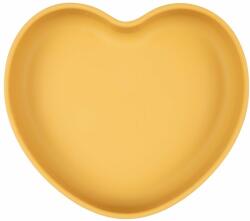 Canpol babies Szilikon tányér tapadókoronggal HEART, sárga