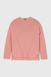 Benetton pulover de lână pentru copii culoarea roz, light 9BYX-BLG06L_30X
