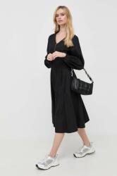 KARL LAGERFELD rochie din bumbac culoarea negru, mini, evazati 9BYX-SUD1HA_99X