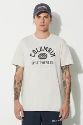 Columbia tricou bărbați, culoarea bej, cu imprimeu 1680053-014 PPYK-TSM16Y_08A