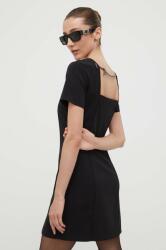 Patrizia Pepe rochie culoarea negru, mini, drept 9BYX-SUD0GN_99X
