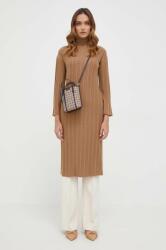 Max Mara rochie din lana culoarea maro, mini, drept 9BYX-SUD11N_82X
