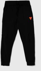 Guess pantaloni de trening pentru copii culoarea negru, neted 9BYX-SPB00C_99X
