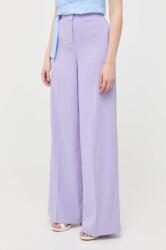 Pinko pantaloni femei, culoarea violet, lat, high waist PPYX-SPD0LT_48X