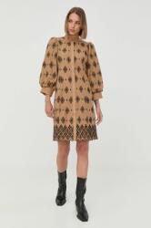 Bruuns Bazaar rochie din bumbac culoarea bej, mini, drept PPYY-SUD2T8_80X