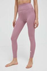 adidas Performance jambiere de yoga Essentials culoarea roz, neted 9BYX-LGD05P_30X