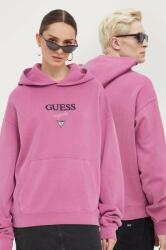 Guess Originals bluza culoarea violet, cu glugă, cu imprimeu 9BYX-BLU01G_40X