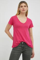 American Vintage tricou femei, culoarea roz PPYX-TSD108_42X