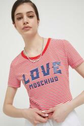 Love Moschino tricou femei, culoarea rosu PPYX-TSD089_33X