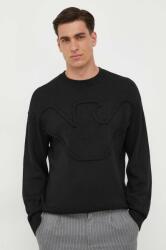 Giorgio Armani pulover de lana barbati, culoarea negru 9BYX-SWM03W_99X