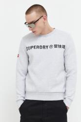 Superdry bluza barbati, culoarea gri, cu imprimeu 9BYX-BLM131_09X