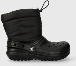 Crocs cizme de iarna copii Classic Lined Neo Puff culoarea negru 9BYX-OBK16M_99X