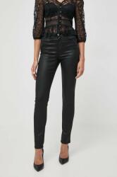 Morgan pantaloni femei, culoarea negru, mulata, high waist 9BYX-SJD0HZ_99X