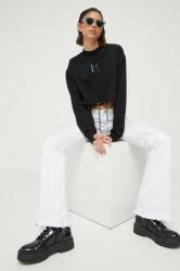 Karl Lagerfeld Jeans bluza femei, culoarea negru, cu imprimeu 9BYX-BLD075_99X