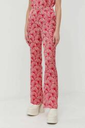 Morgan pantaloni femei, culoarea rosu, evazati, medium waist PPYX-SPD0ZR_33X
