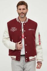 Alpha Industries geaca bomber Varsity Air Force Jacket barbati, culoarea bordo, de tranzitie 9BYX-KUM06J_83X