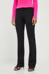 Pinko pantaloni din lana culoarea negru, drept, high waist 9BYX-SPD0PY_99X