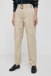 Ralph Lauren Pantaloni femei, culoarea bej, lat, high waist 9BY8-SPD01R_80X