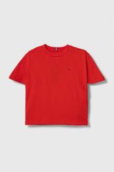 Tommy Hilfiger tricou de bumbac pentru copii culoarea rosu, neted 9BYX-TSB02I_29X
