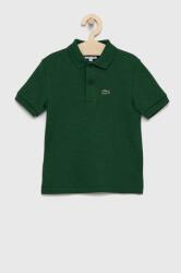 Lacoste tricouri polo din bumbac pentru copii culoarea verde, neted PPY8-POB01E_77X